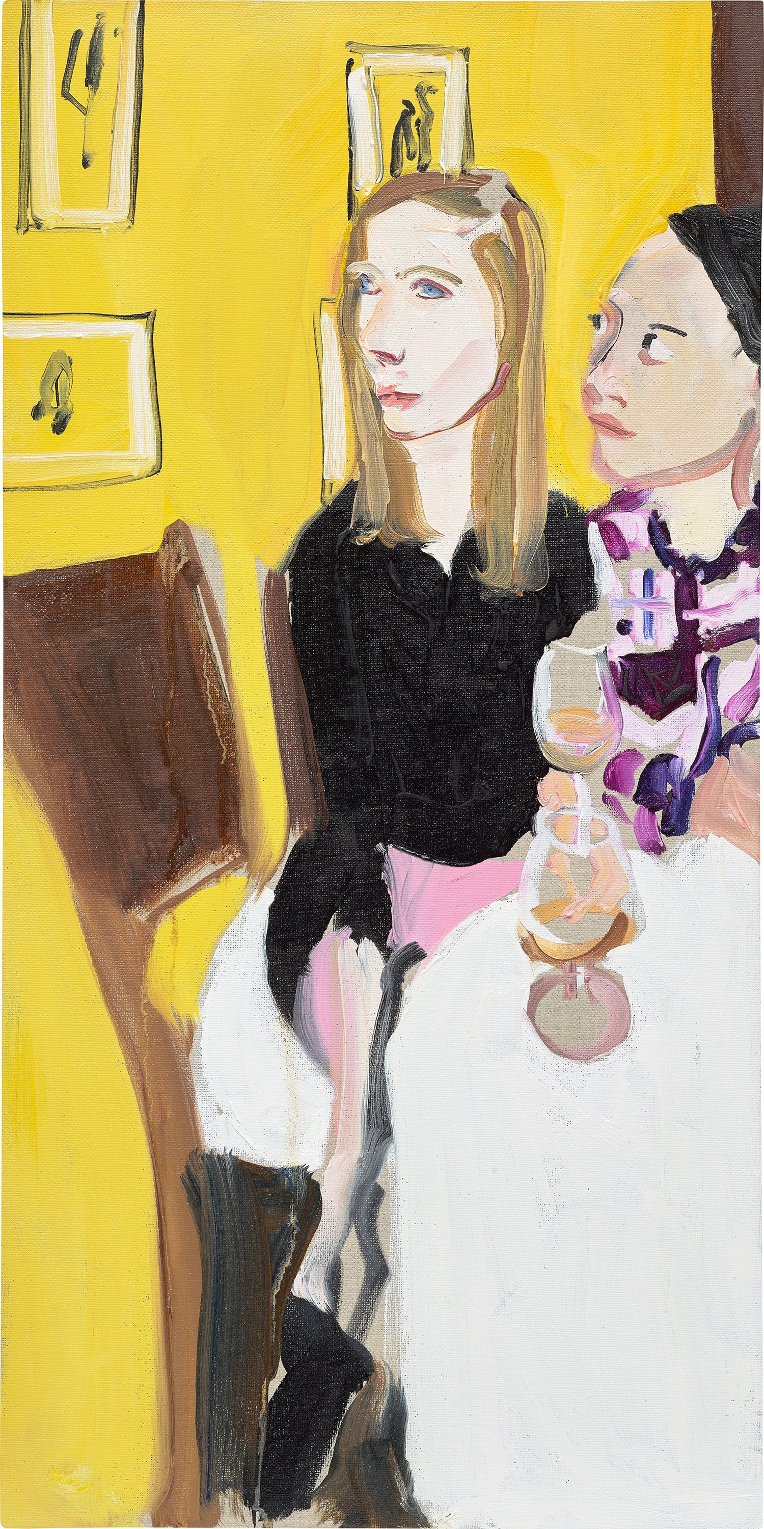 Artwork by Chantal Joffe, Augusta and Nina, Made of oil on canvas