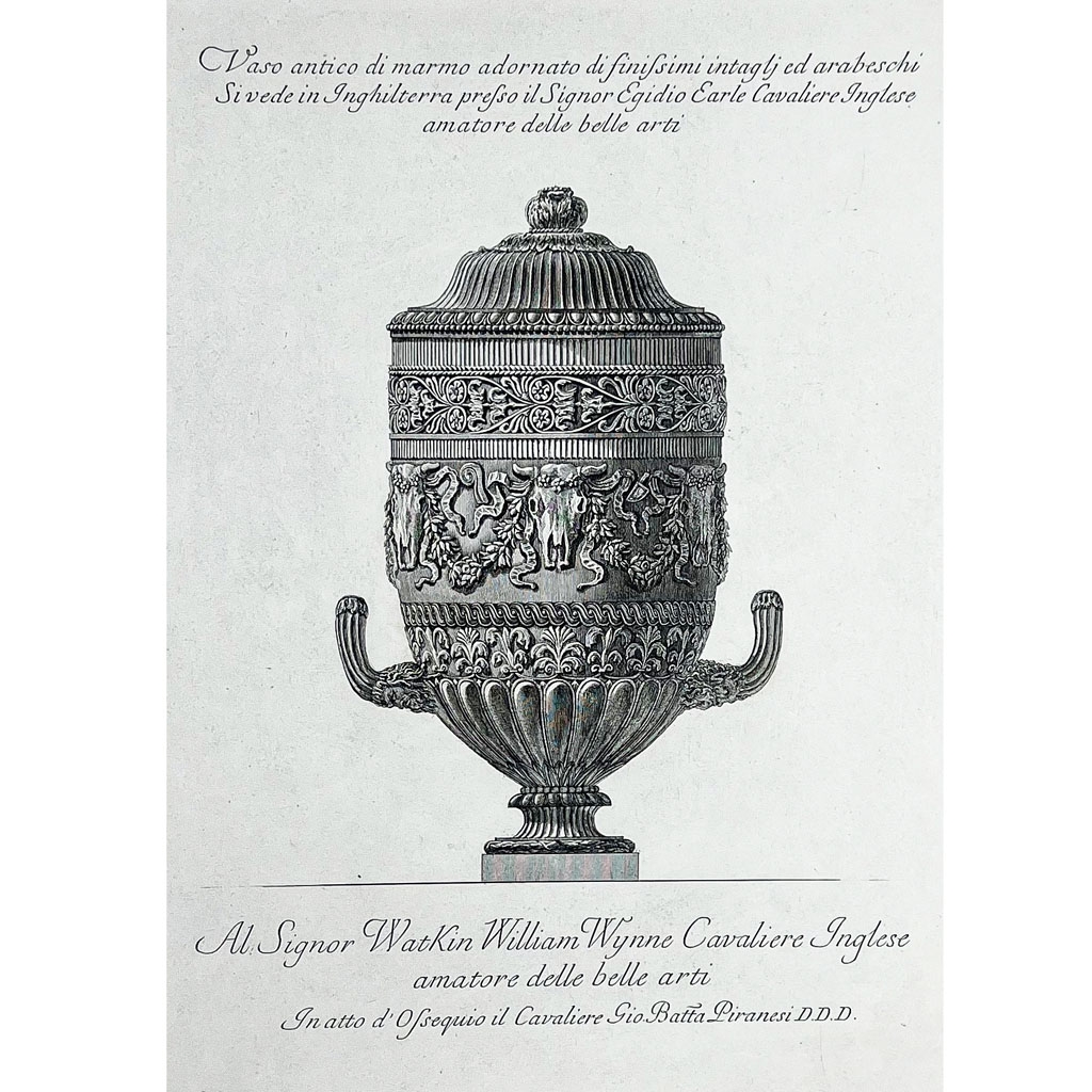 Marble Vase with Frieze of Bucrania,1773-1778 by Giovanni Battista Piranesi