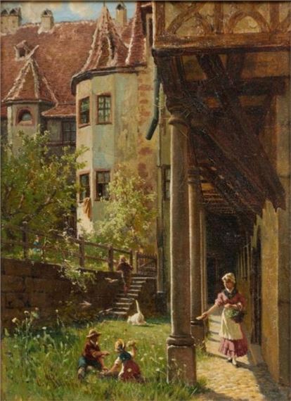 Motiv aus Rothenburg ob der Tauber by Otto von Ruppert