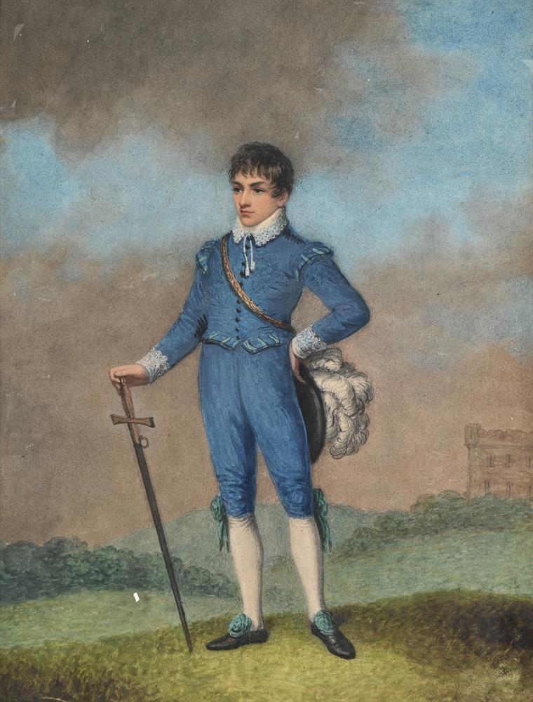 English School, 19th Century JOHN BRAHAM AS A YOUNG MAN MutualArt