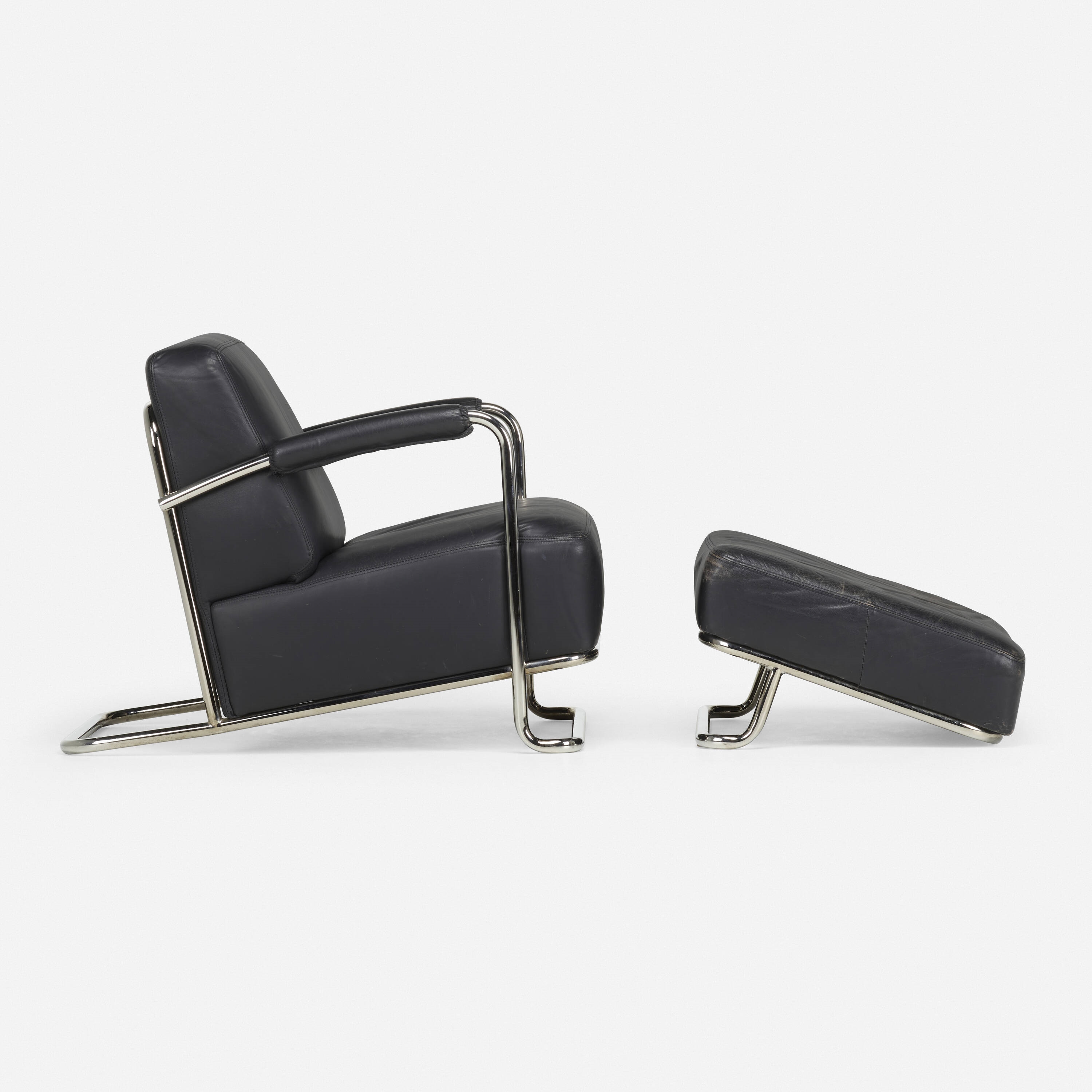 René Coquery | Lounge chair, model B251 and ottoman (Circa 1930 ...