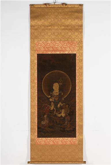 Japanese School | Japanese Buddhist Scroll Painting of a Monk | MutualArt