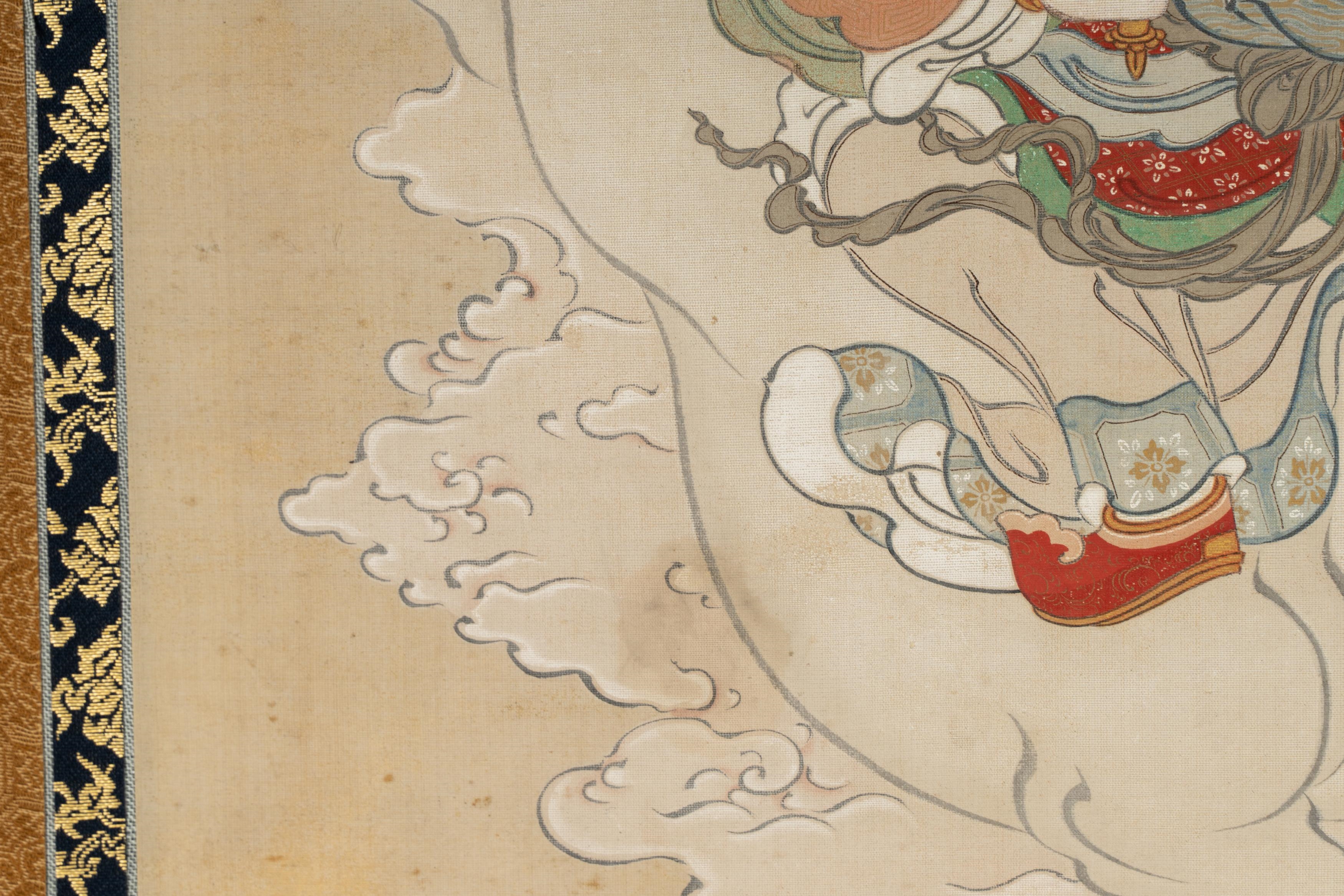 Japanese School | Japanese Scroll Painting of a Deity and Fox | MutualArt