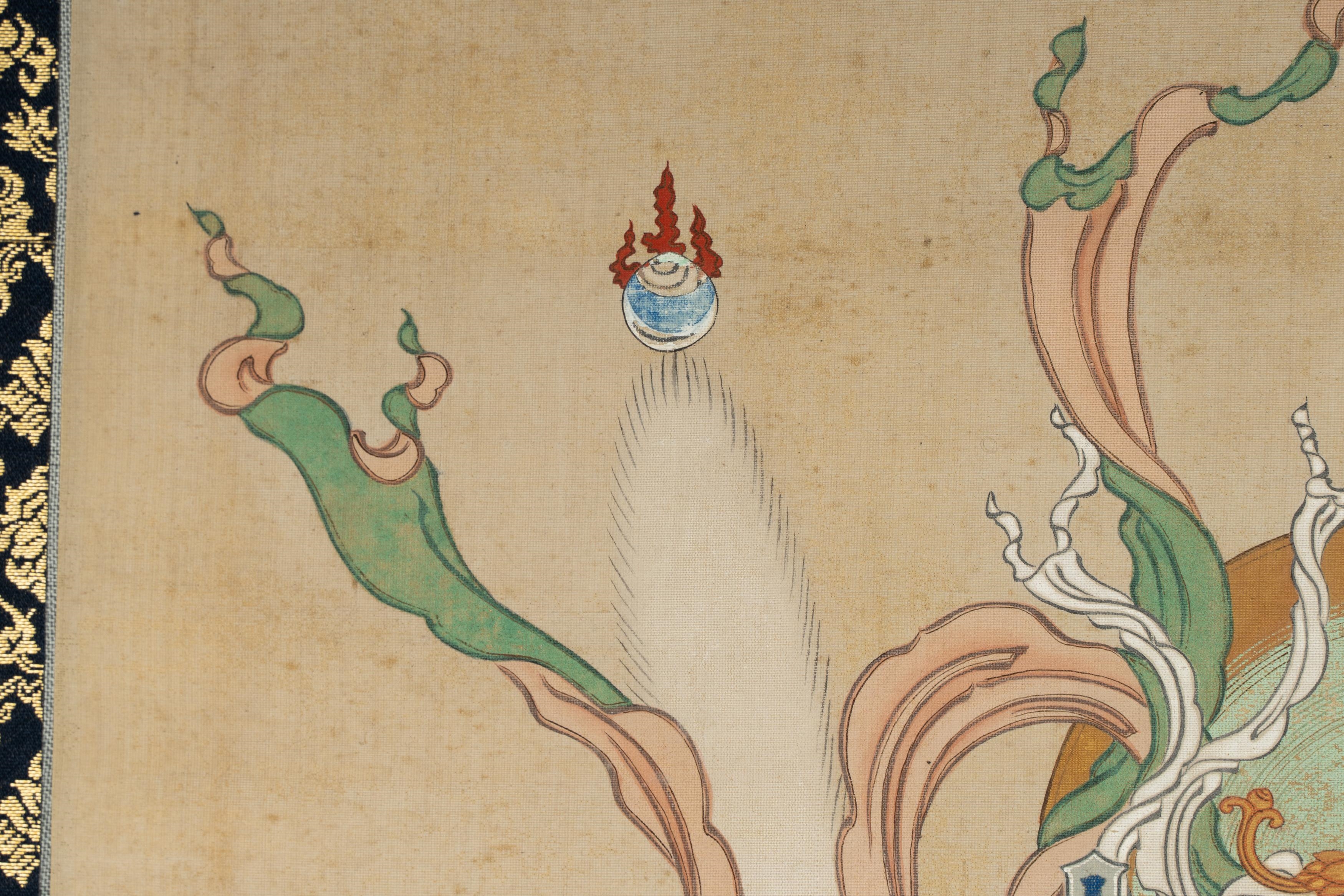 Japanese School | Japanese Scroll Painting of a Deity and Fox | MutualArt
