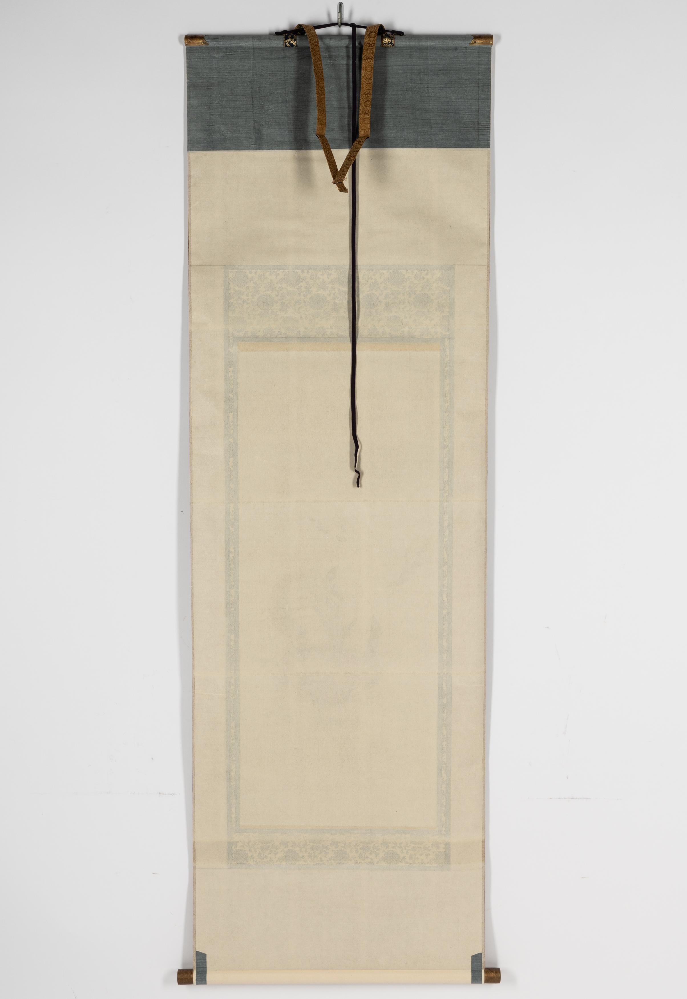 Japanese School | Japanese Scroll Painting of a Deity and Fox | MutualArt