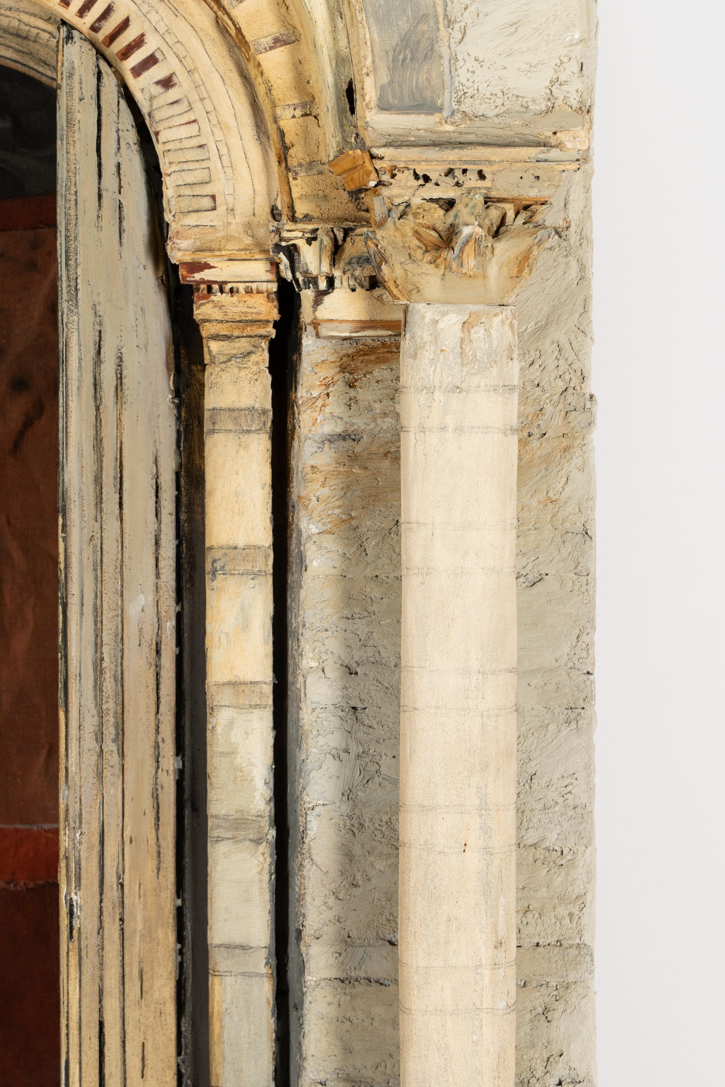 Artwork by Richard Bunkall, : Doorway No. 3, Made of wood, plaster, oil, glass, cloth
