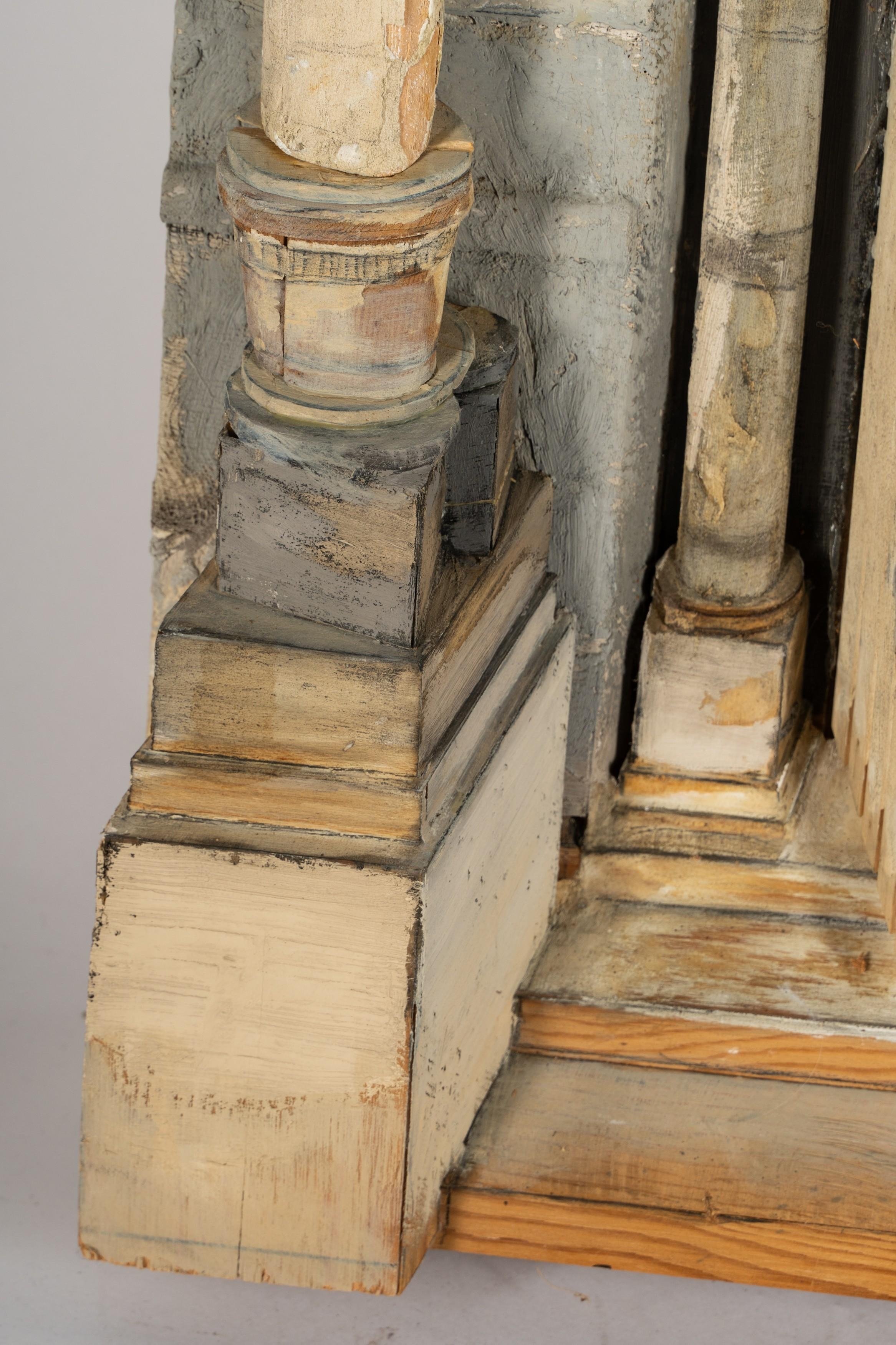 Artwork by Richard Bunkall, : Doorway No. 3, Made of wood, plaster, oil, glass, cloth