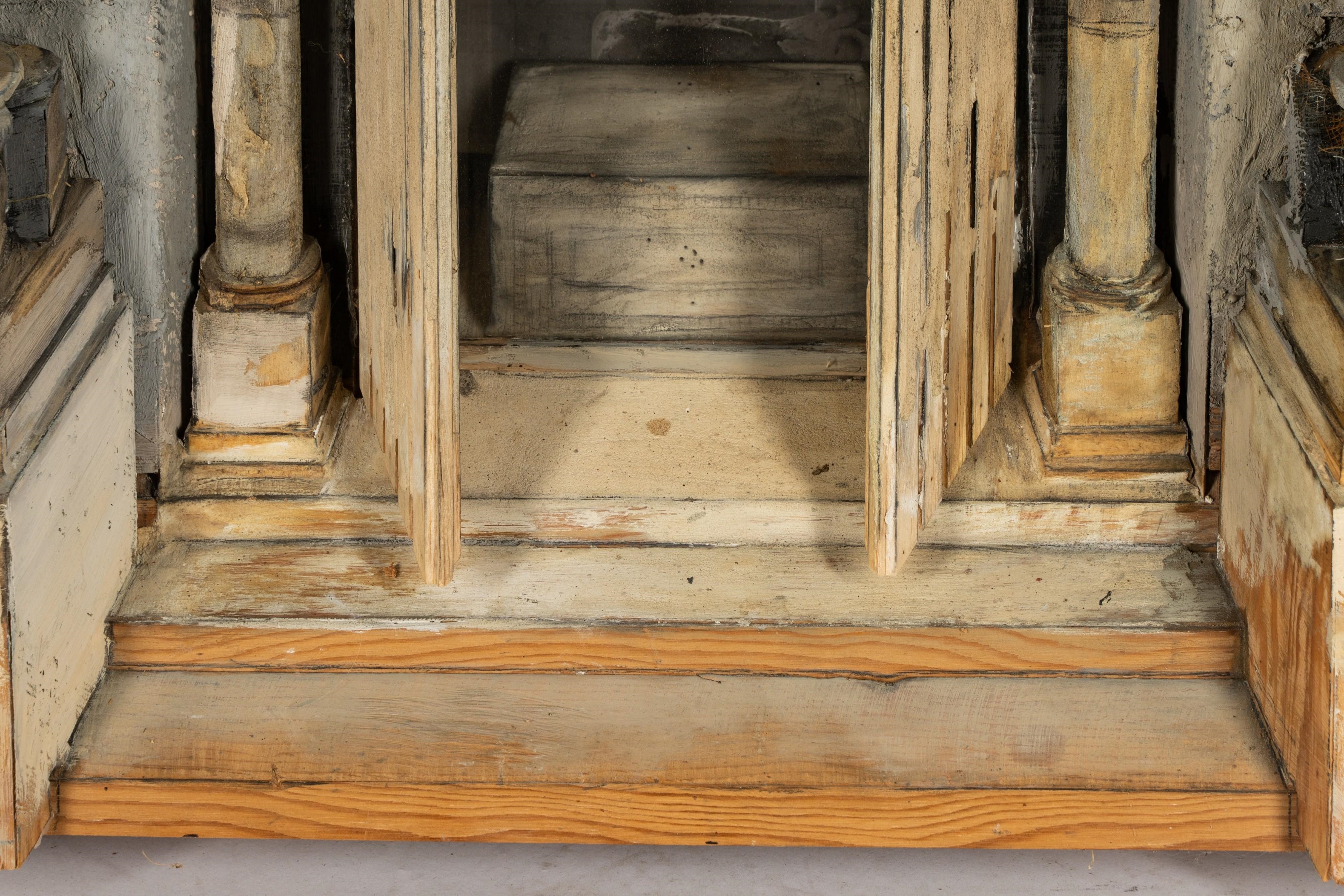 Artwork by Richard Bunkall, : Doorway No. 3, Made of wood, plaster, oil, glass, cloth