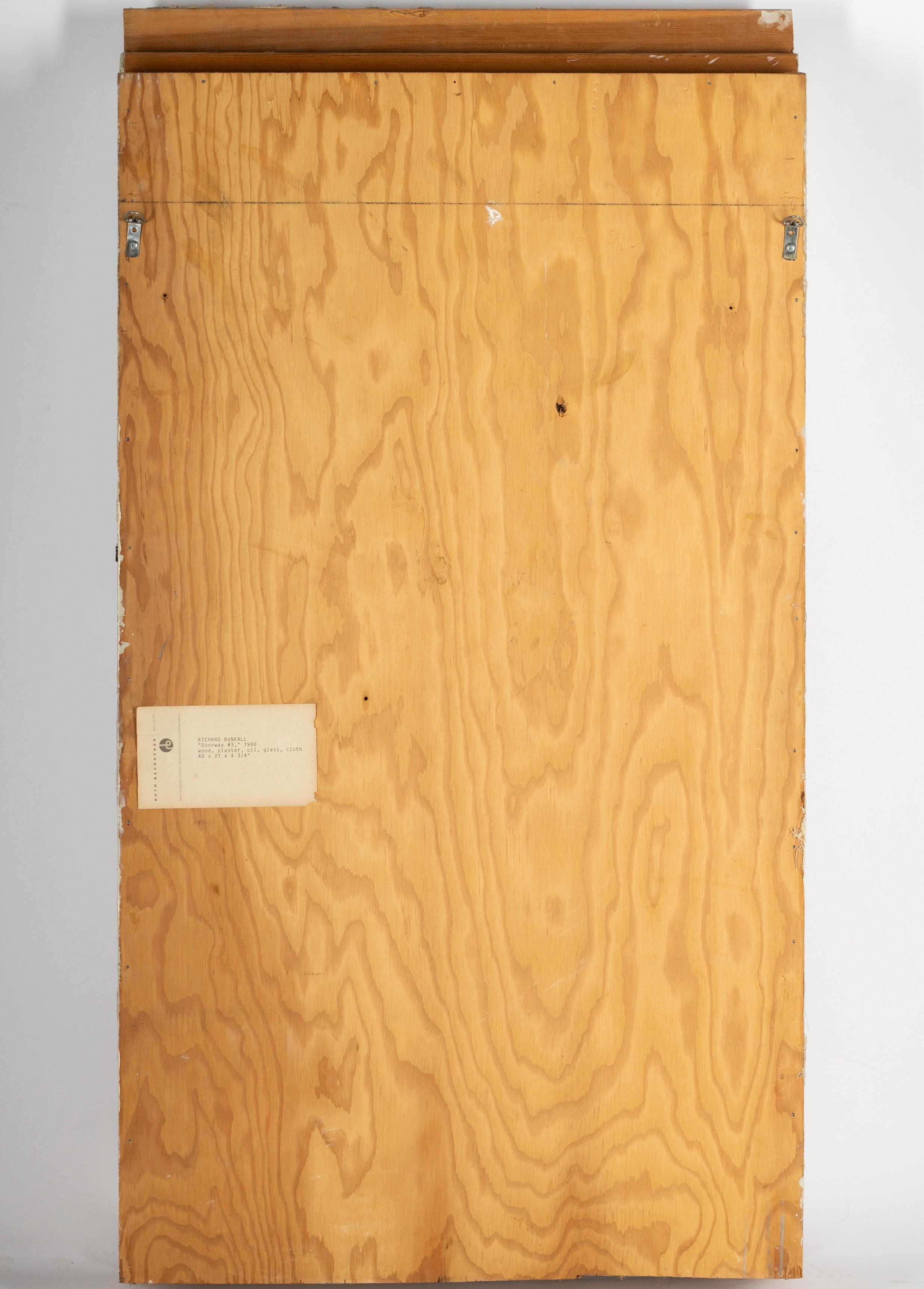 Artwork by Richard Bunkall, : Doorway No. 3, Made of wood, plaster, oil, glass, cloth