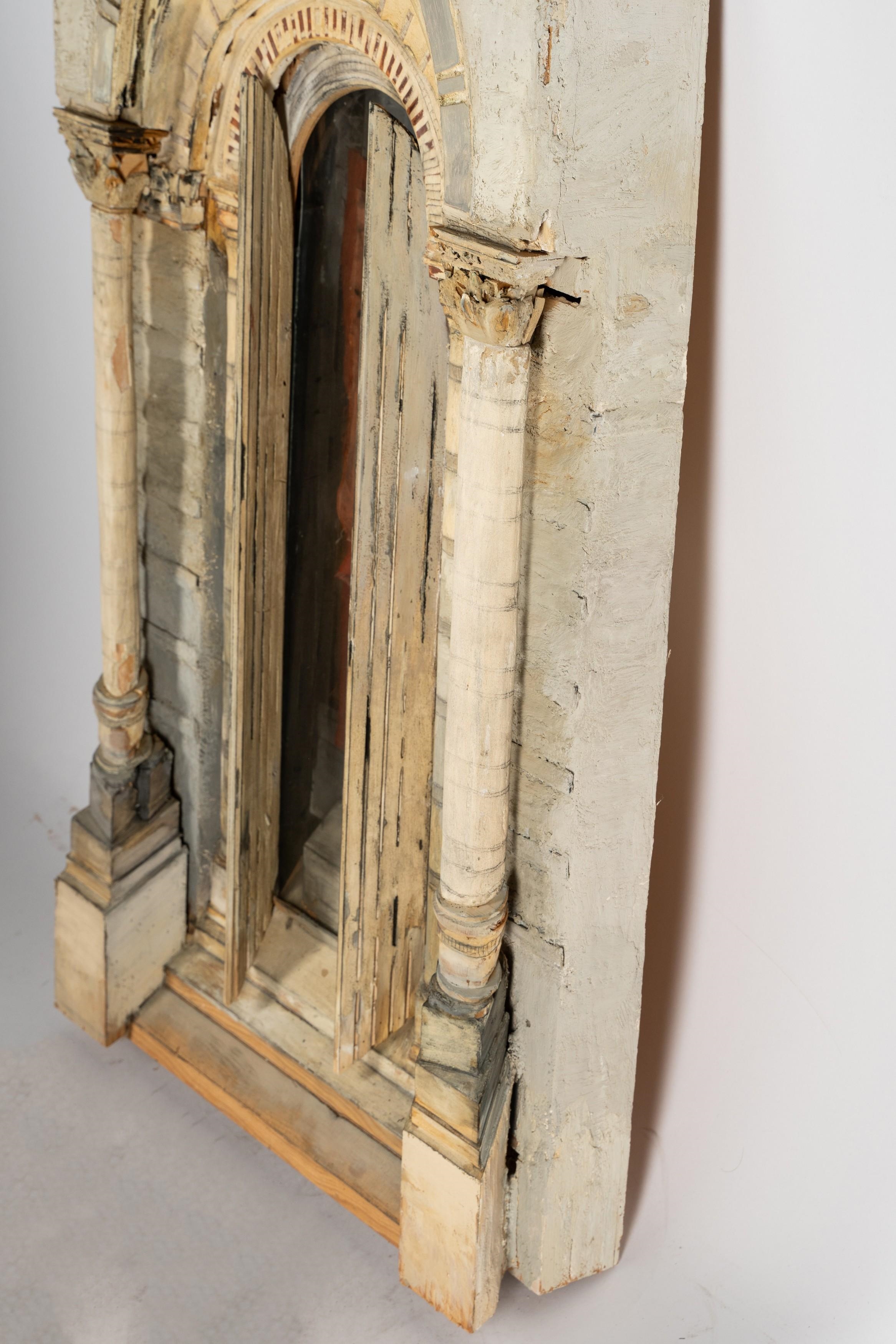 Artwork by Richard Bunkall, : Doorway No. 3, Made of wood, plaster, oil, glass, cloth