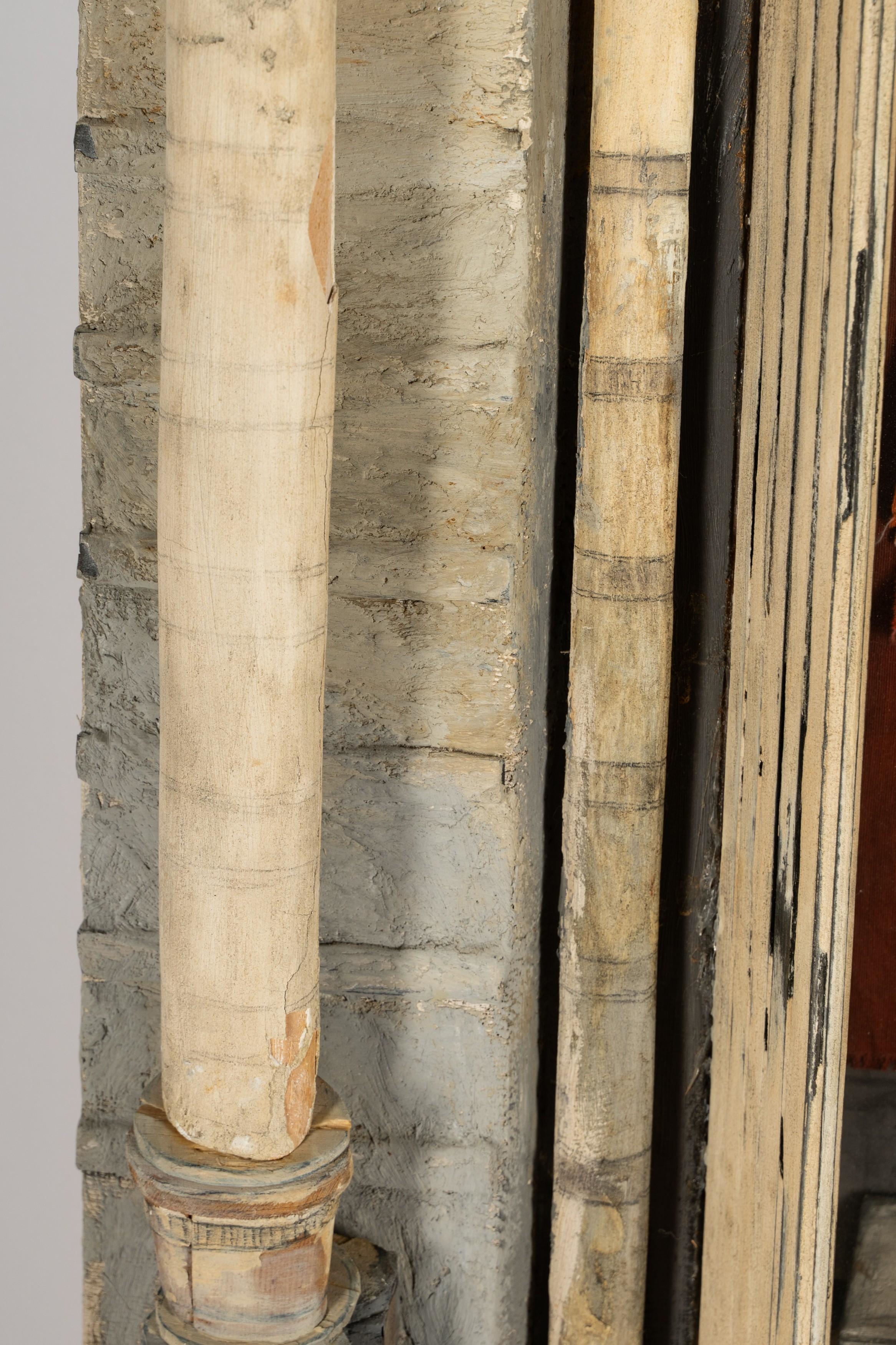 Artwork by Richard Bunkall, : Doorway No. 3, Made of wood, plaster, oil, glass, cloth