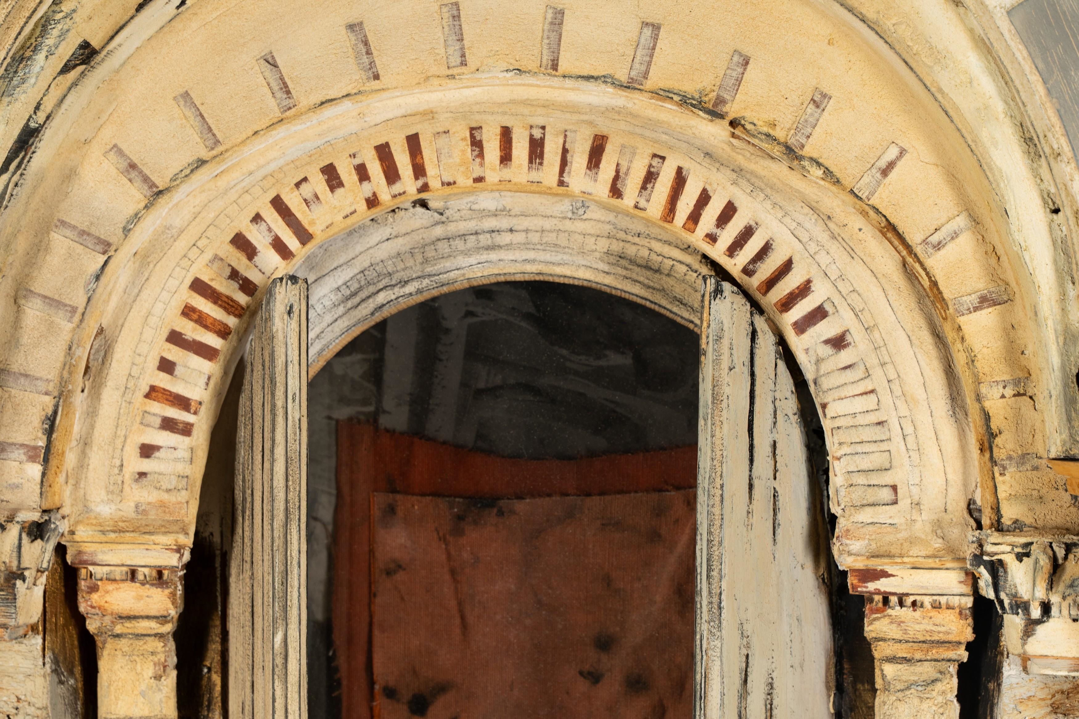 Artwork by Richard Bunkall, : Doorway No. 3, Made of wood, plaster, oil, glass, cloth