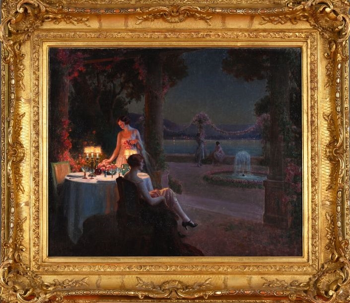 Summer evening by the lake by Delphin Enjolras
