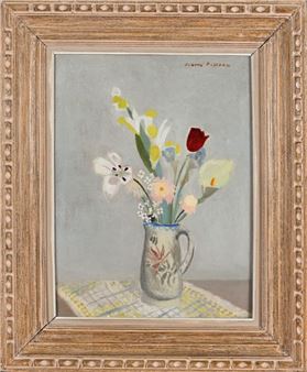 Small bouquet in a pitcher - Pierre Pelloux