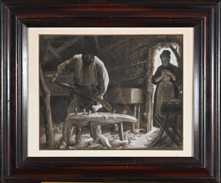 French School, 19th Century | The clogmaker and his wife | MutualArt
