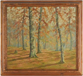 Harry J. Garceau, Trees in Landscape Oil Painting - Harry Joseph Garceau