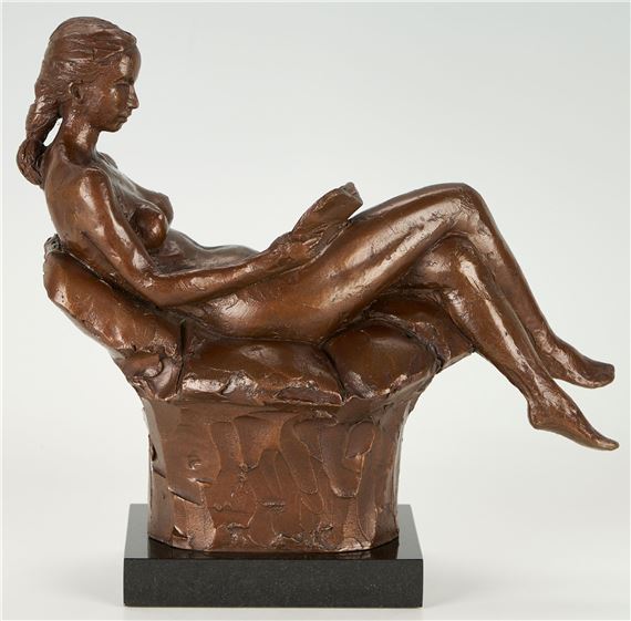 Alan LeQuire | Seated Figure Reading | MutualArt