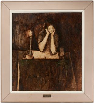 Child Seated At Table - Robert Brodersen