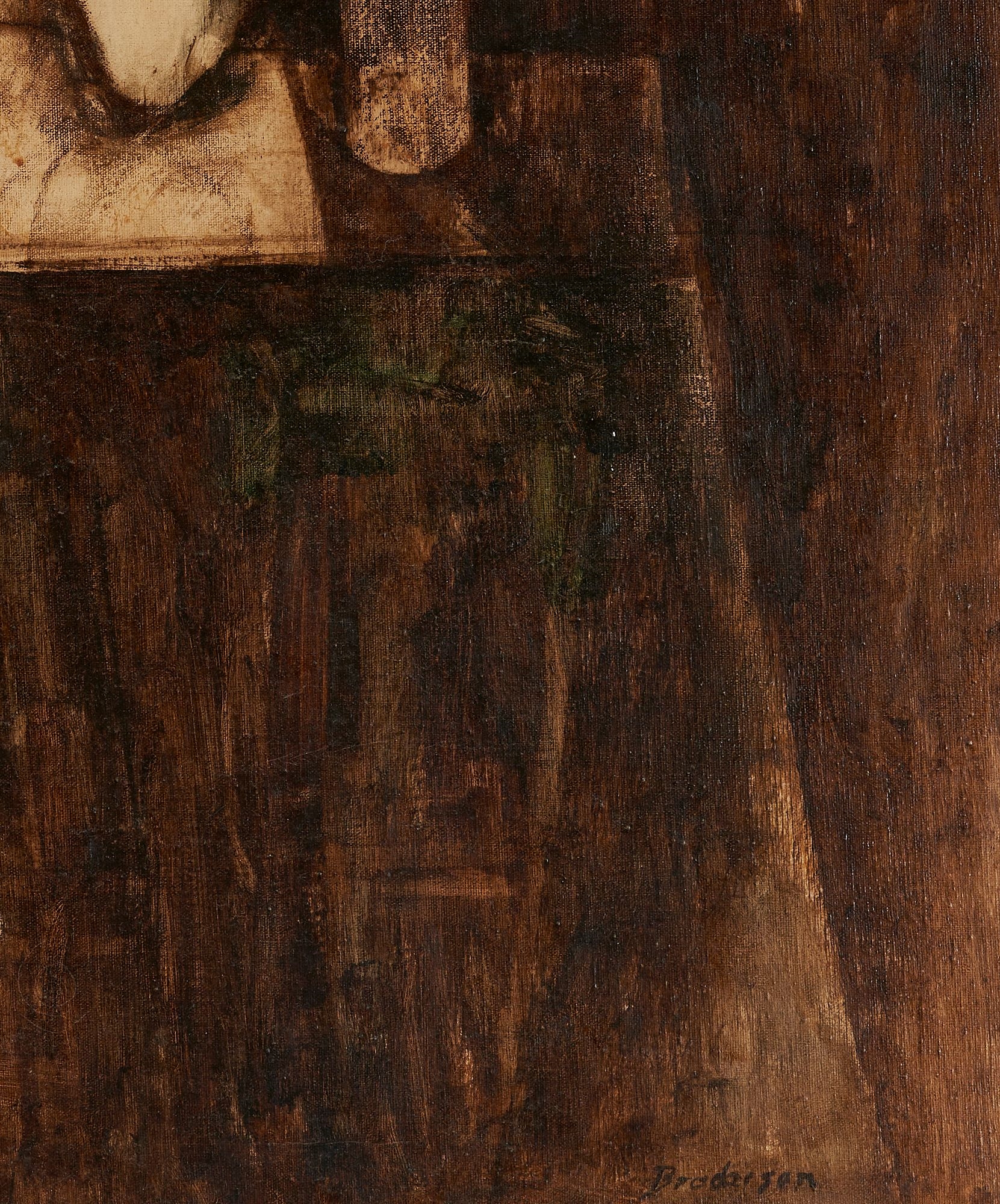 Artwork by Robert Brodersen, Child Seated At Table, Made of oil on canvas