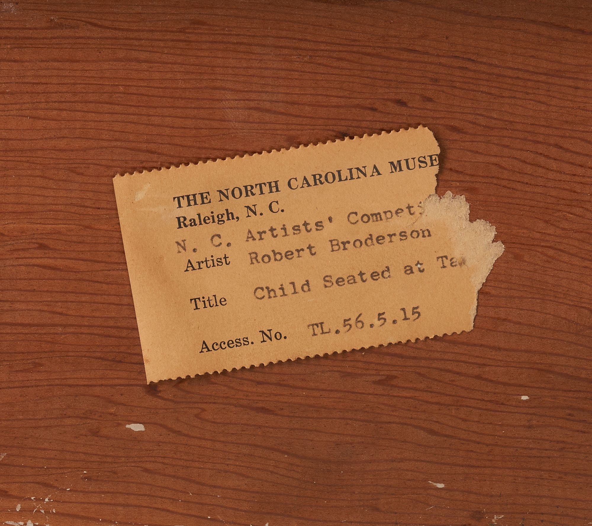 Artwork by Robert Brodersen, Child Seated At Table, Made of oil on canvas