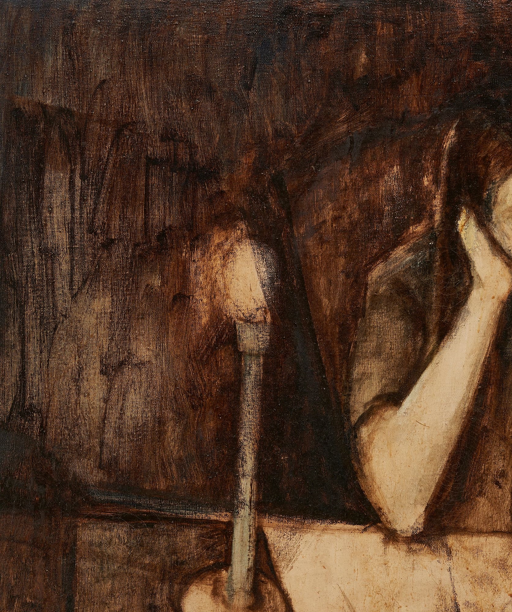 Artwork by Robert Brodersen, Child Seated At Table, Made of oil on canvas