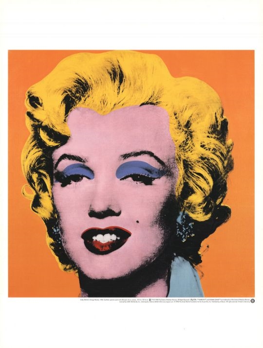 Artwork by Andy Warhol, Marilyn, Made of print poster
