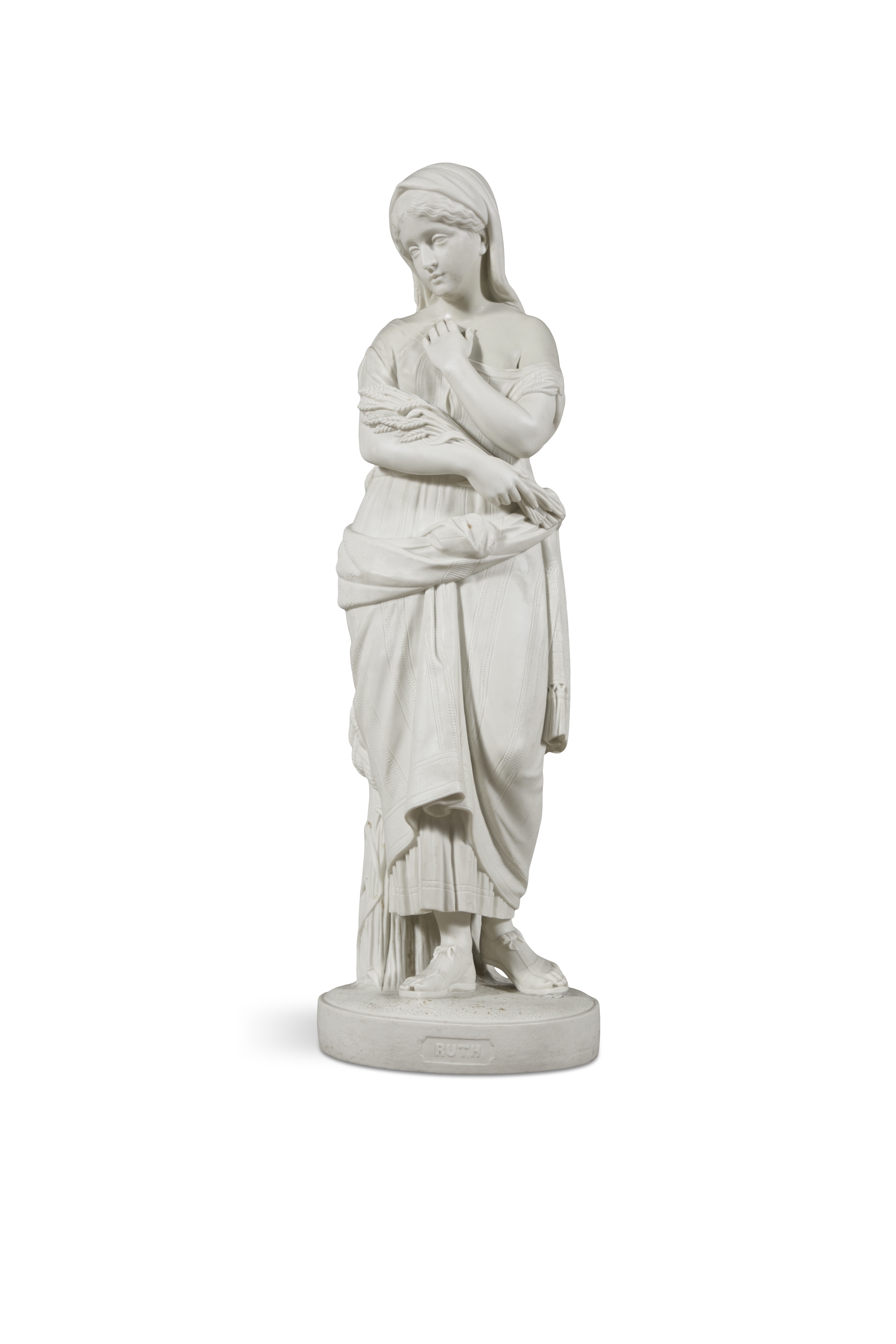Artwork by W. Brodie, A LARGE COPELAND PARIAN FIGURE OF A YOUNG WOMAN,, Made of COPELAND PARIAN