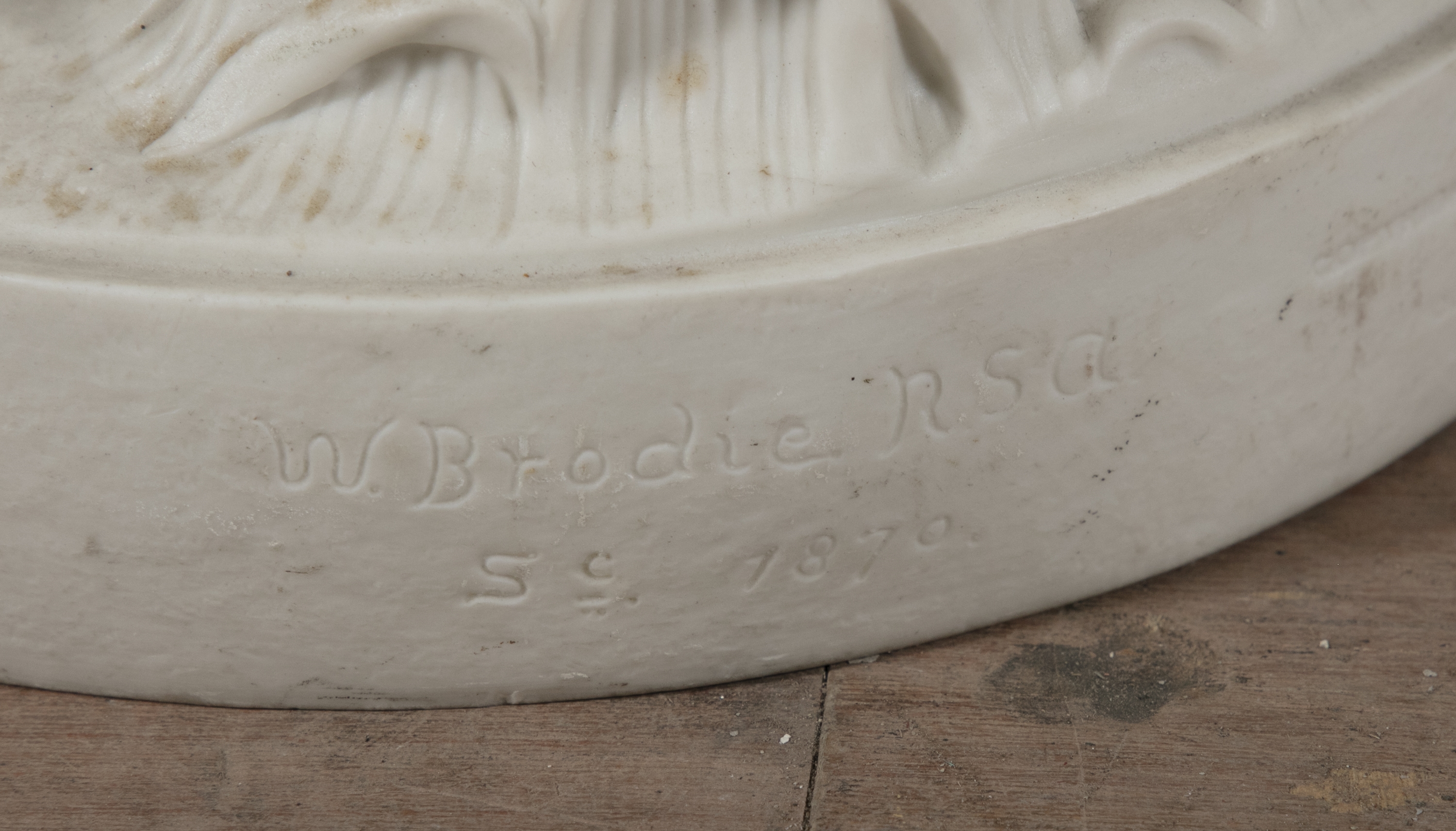 Artwork by W. Brodie, A LARGE COPELAND PARIAN FIGURE OF A YOUNG WOMAN,, Made of COPELAND PARIAN