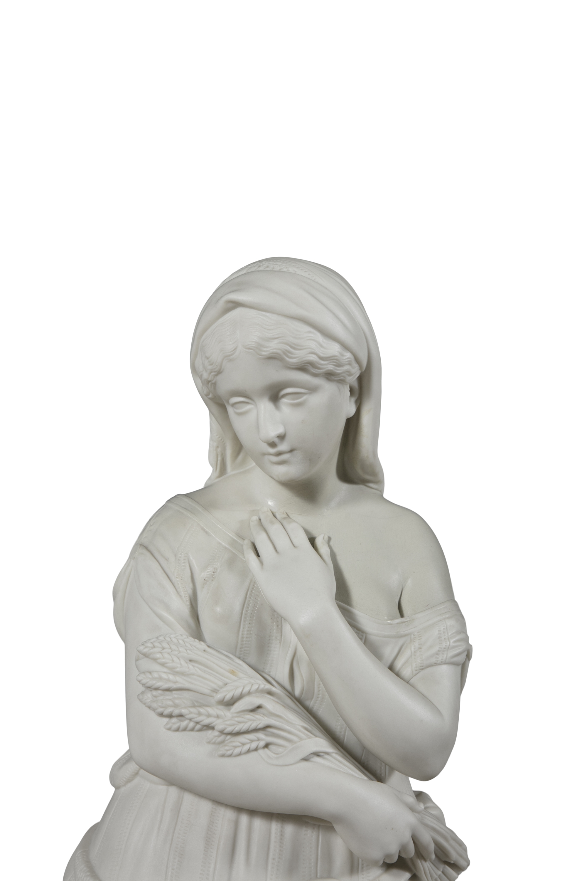 Artwork by W. Brodie, A LARGE COPELAND PARIAN FIGURE OF A YOUNG WOMAN,, Made of COPELAND PARIAN