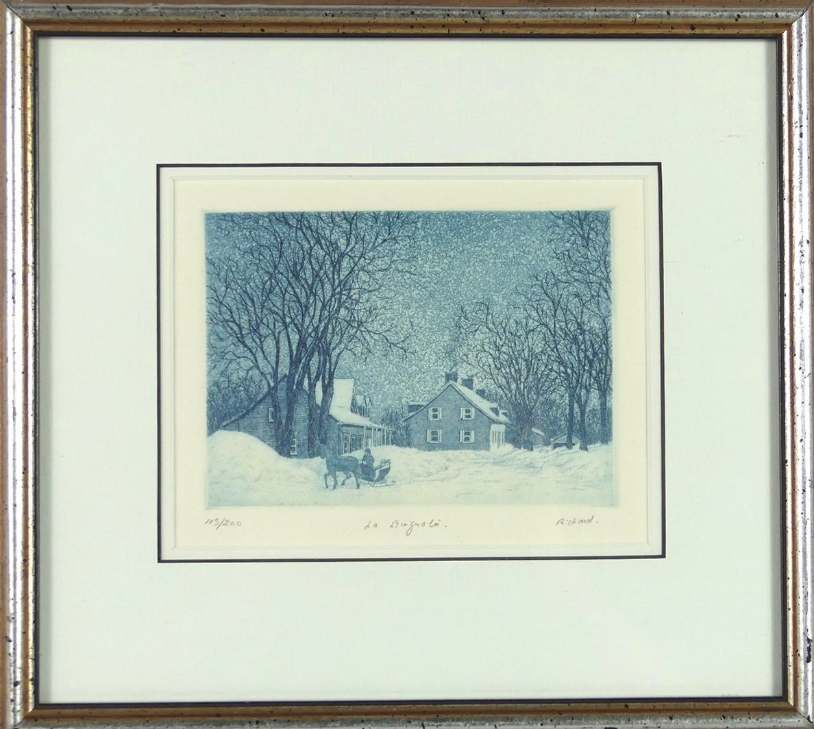 Richard Metzger | Two Quebec etchings | MutualArt