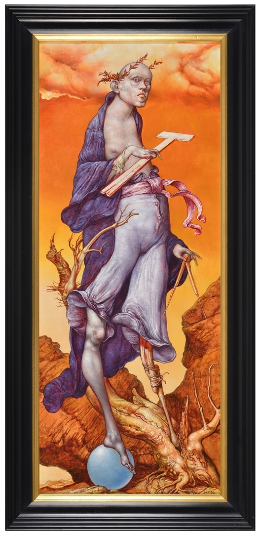 Artwork by Heinz Zander, Triptychon Hyperion in Griechenland, Made of Oil on hardboard