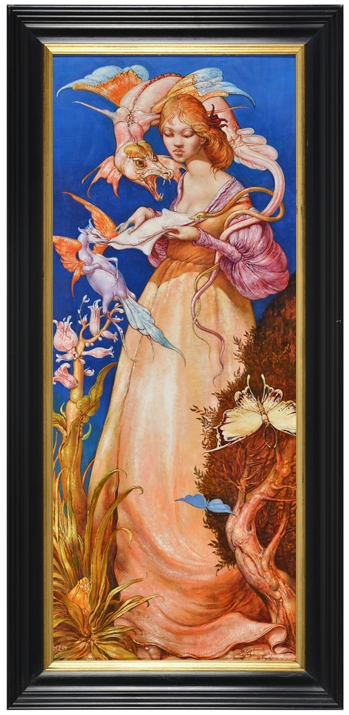 Artwork by Heinz Zander, Triptychon Hyperion in Griechenland, Made of Oil on hardboard