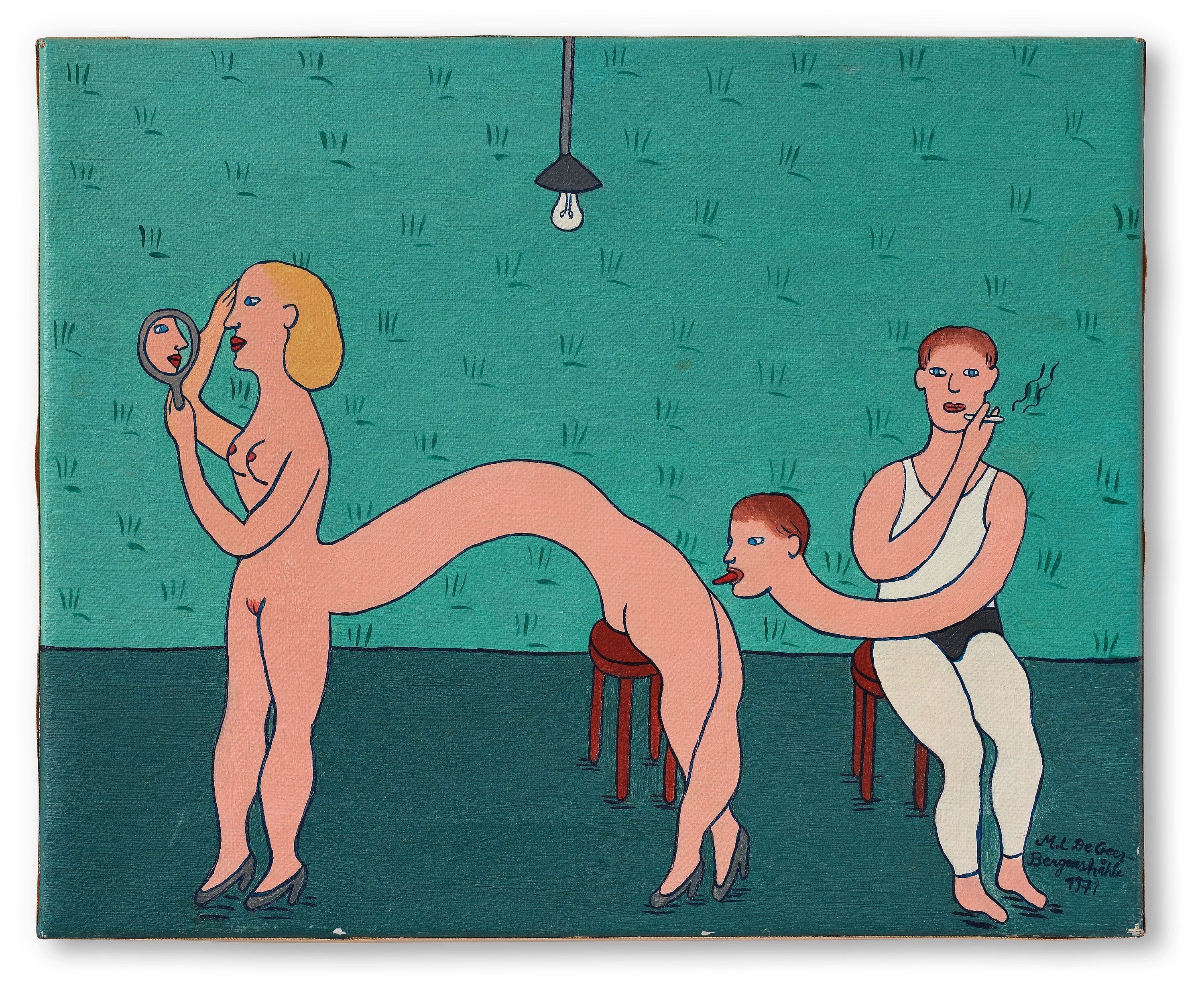 Artwork by Marie-Louise Ekman, Untitled, Made of Oil on canvas