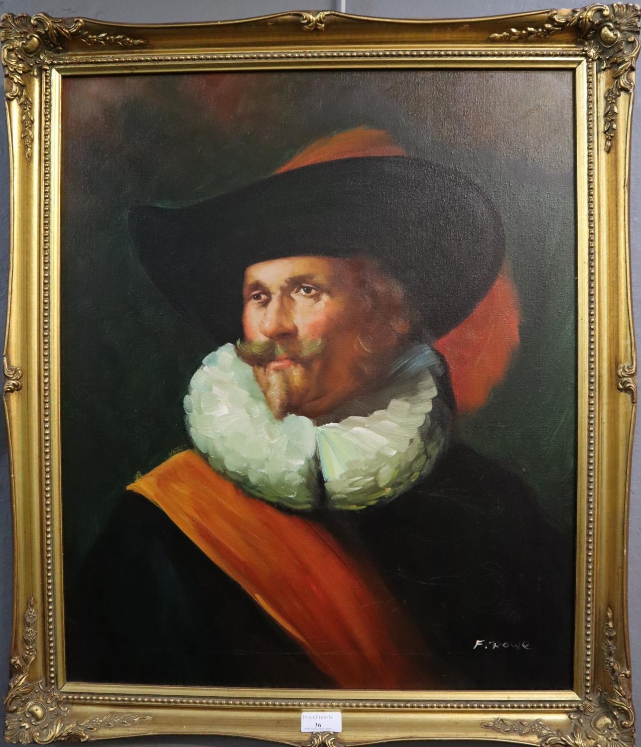 F. Rowe | portrait of a cavalier | MutualArt