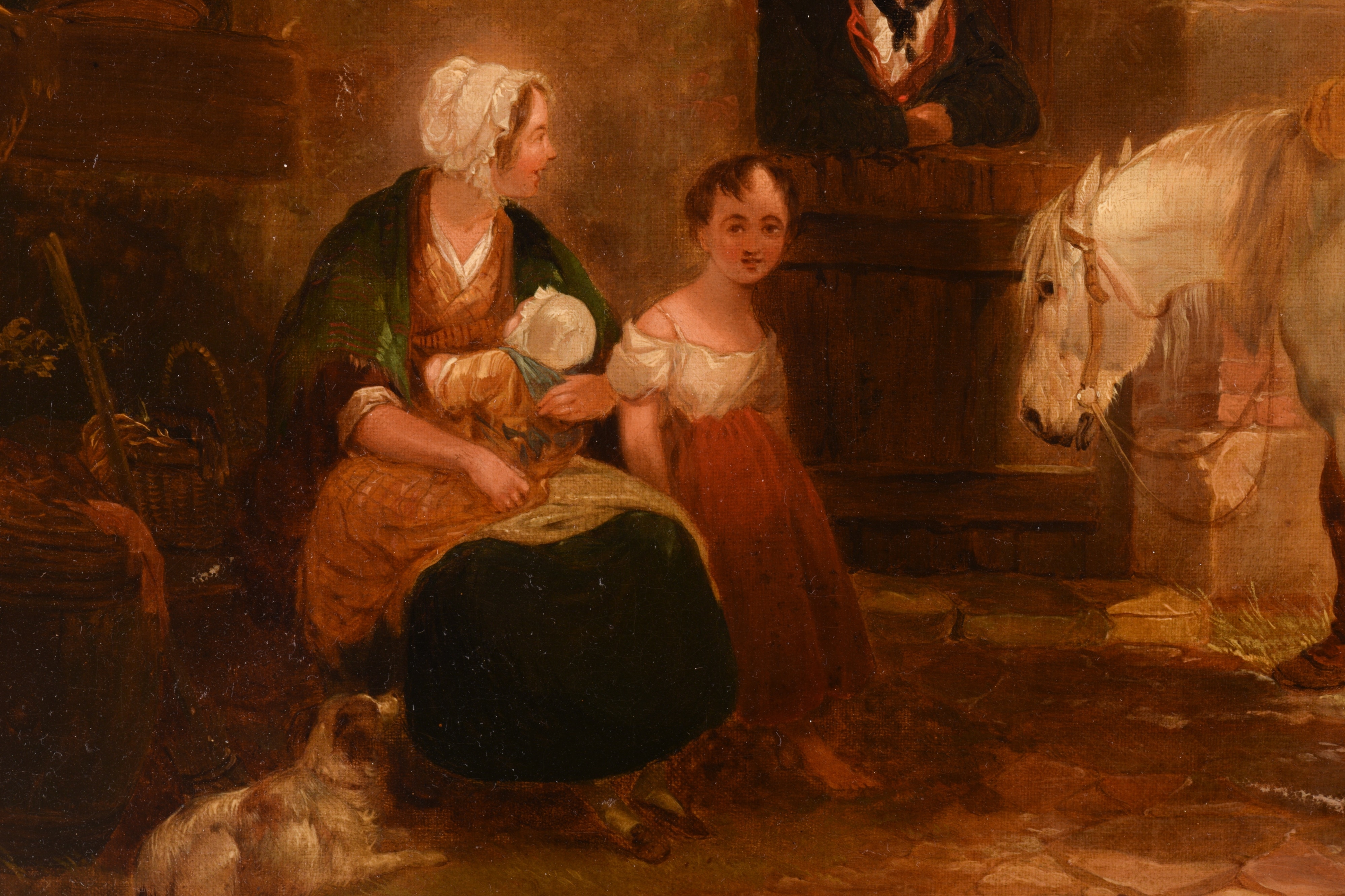 William Shayer Sr. | Family with a pony outside a farmhouse (1787 ...
