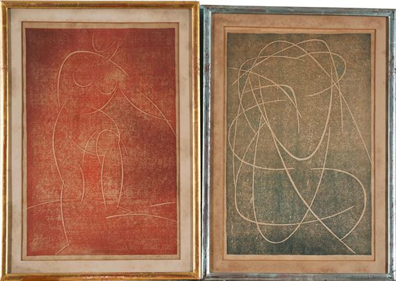 FIVE WOODBLOCK PRINTS by Toshi Yoshida, 1954