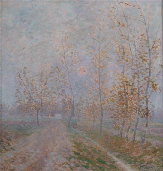 Alba tra i pioppi by Giovanni Secchi, 1910