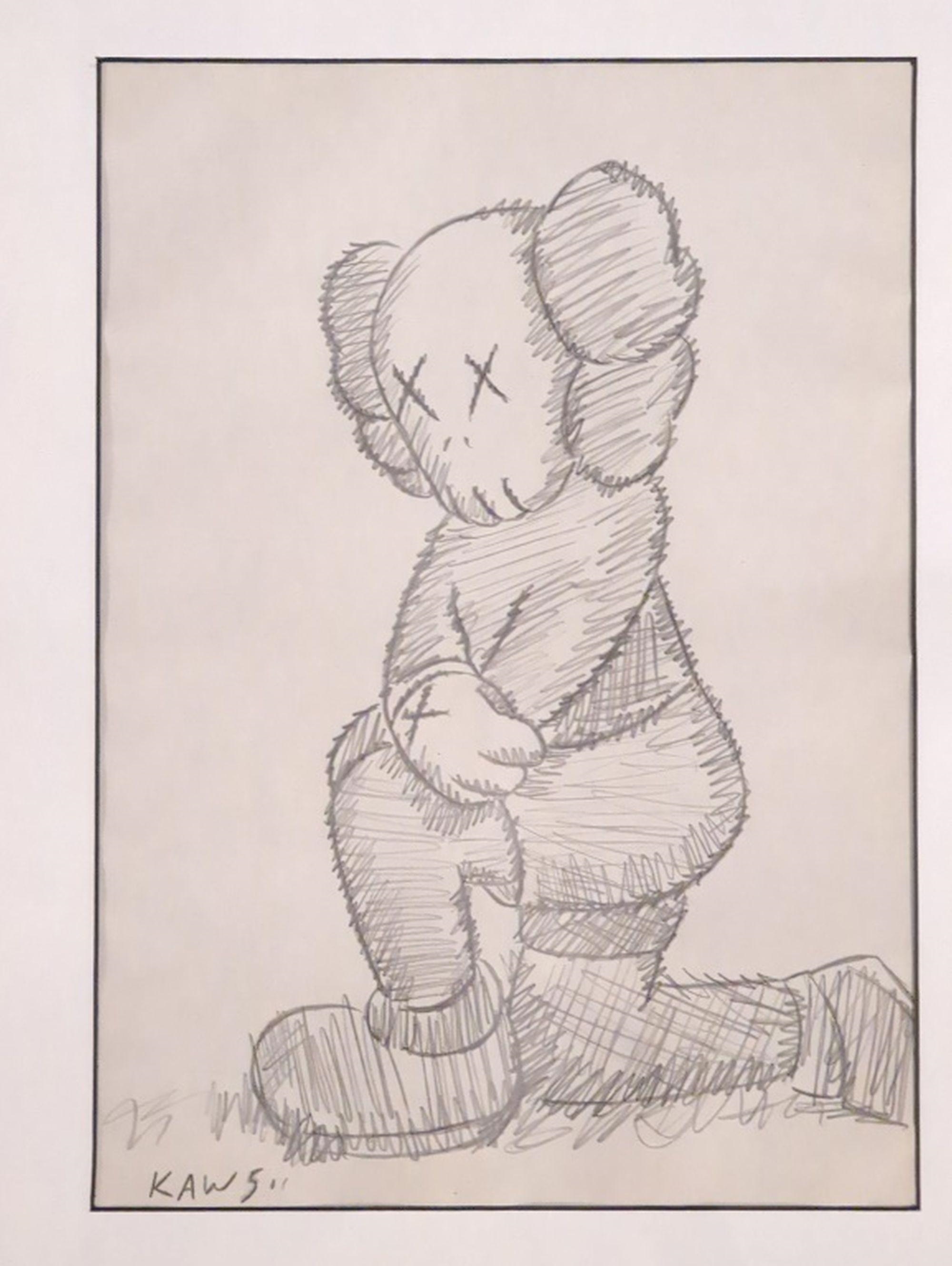 KAWS Original Drawing in Manner of Kaws MutualArt