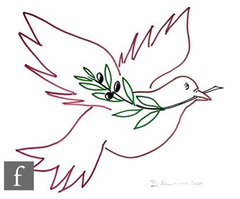 Dove with an olive branch - Alan Evans