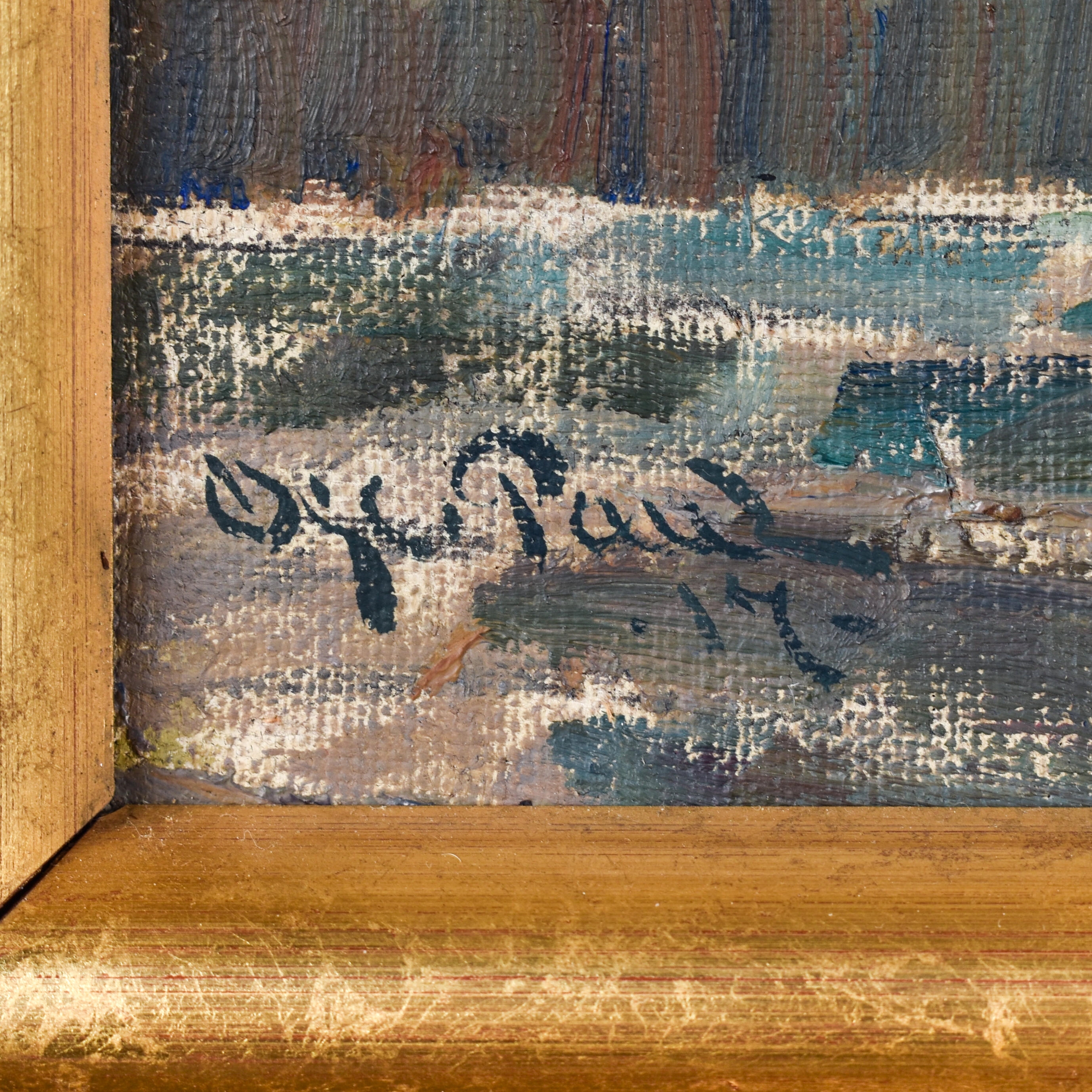 Artwork by Oscar Paul, Harbour motif, Made of Oil on Canvas