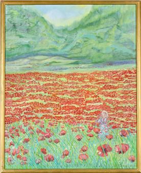 Girl on flower meadow. - Stephan Gip