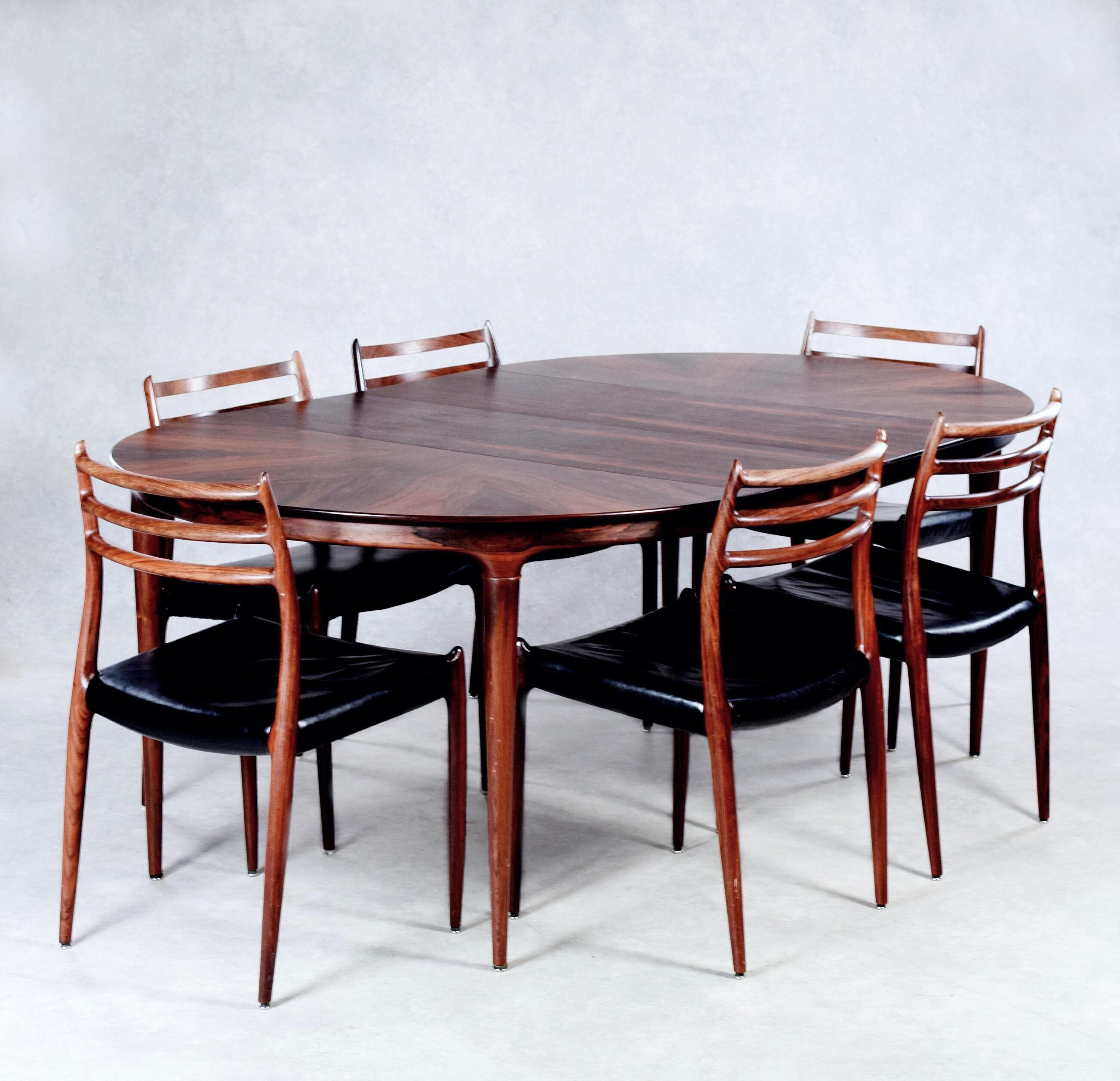 Artwork by Svante Skogh, Furniture group Jakaranda Denmark from the 1960s (13 parts), Made of black leather upholstery