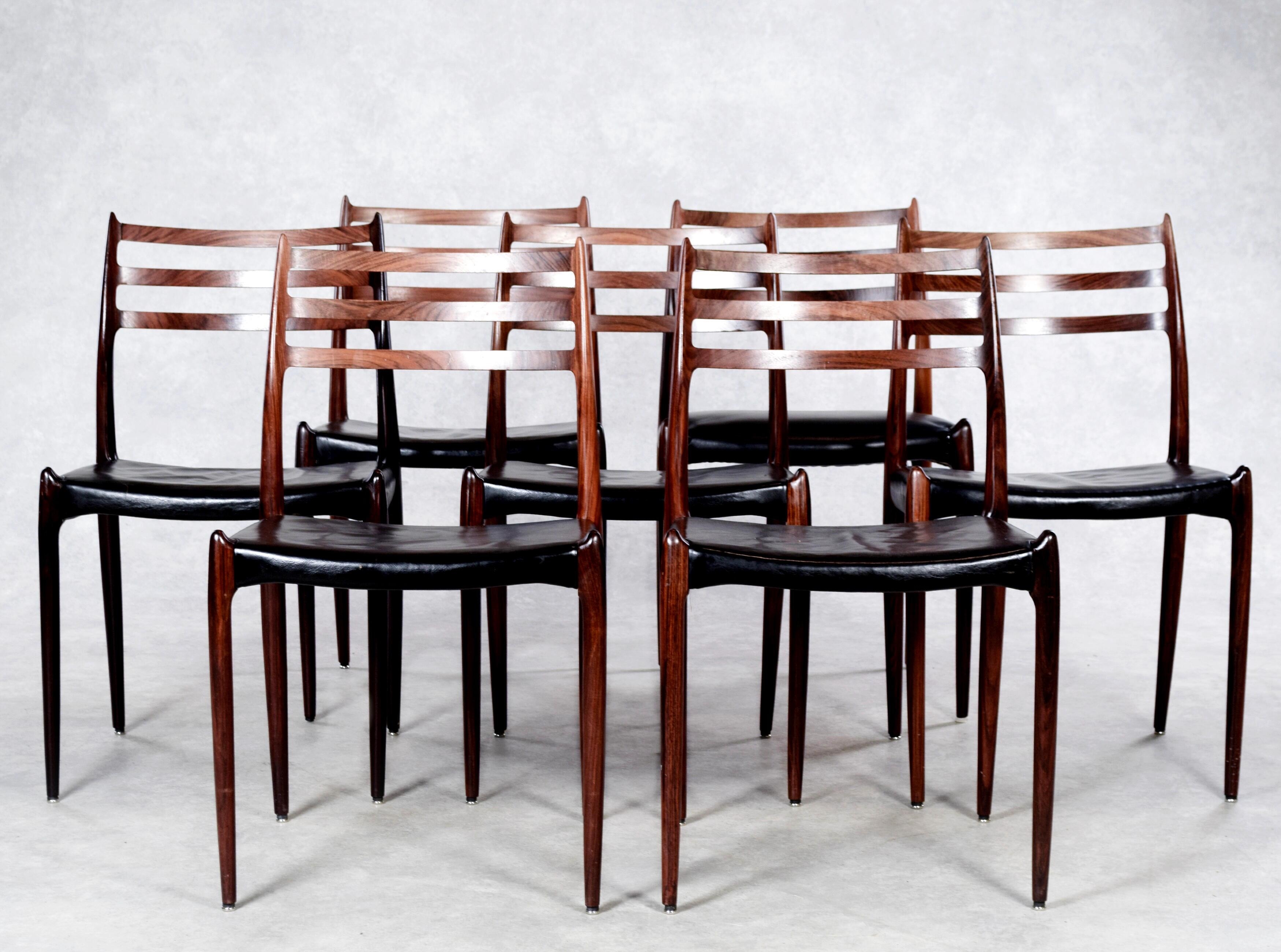 Artwork by Svante Skogh, Furniture group Jakaranda Denmark from the 1960s (13 parts), Made of black leather upholstery