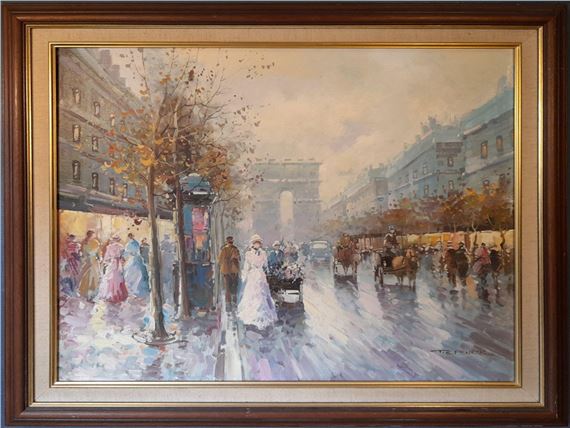 T. E. Penck | A VICTORIAN STYLE PARISIAN SCENE | MutualArt