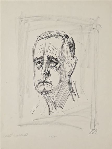 Bildnis Carl Jacob Burkhardt II by Otto Dix, um 1961
