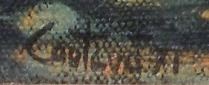 Lucien Coutaud signature on oil on canvas, 1971.