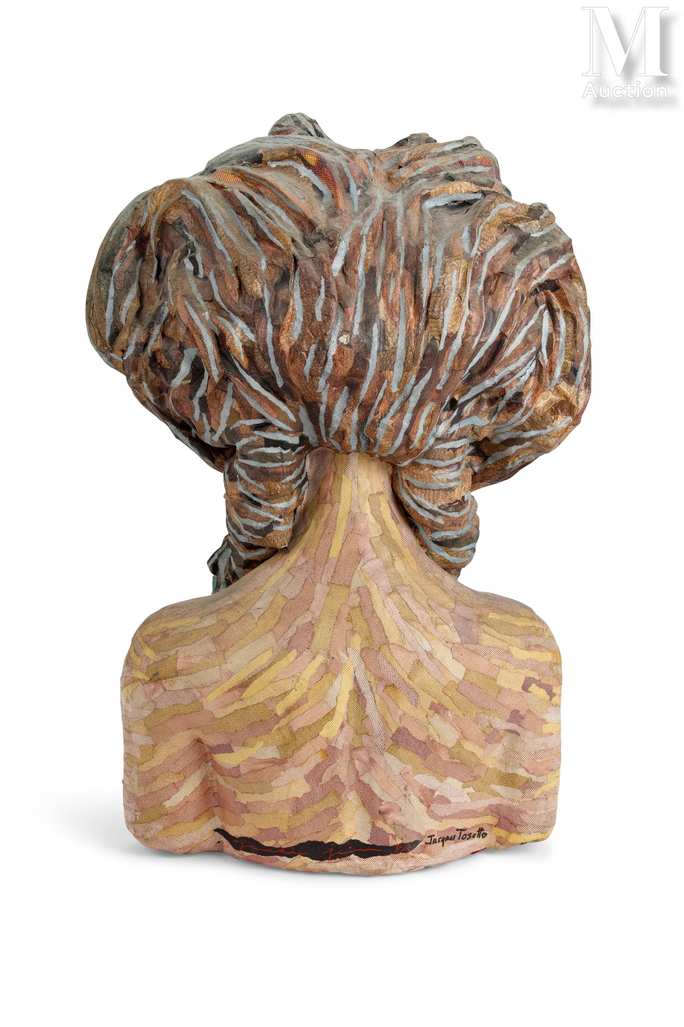 Buste de Marie-Antoinette en bronze patiné du 18ème siècle signé F. Lecomte - En