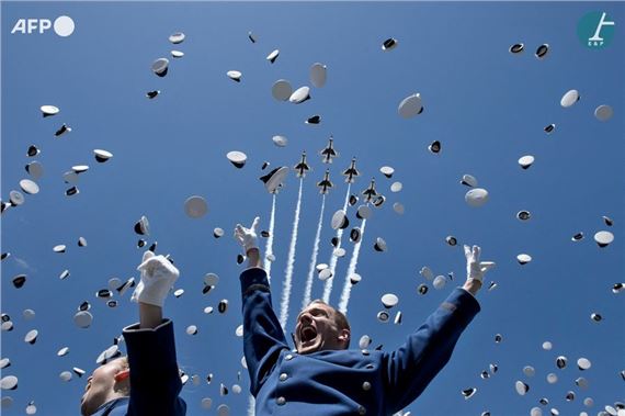 U.S. Air Force Academy cadets at graduation ceremony. Colorado Springs by Brendan Smialowski