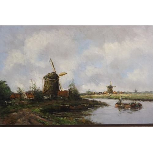 Canal scene with windmills - Willem van Oordt