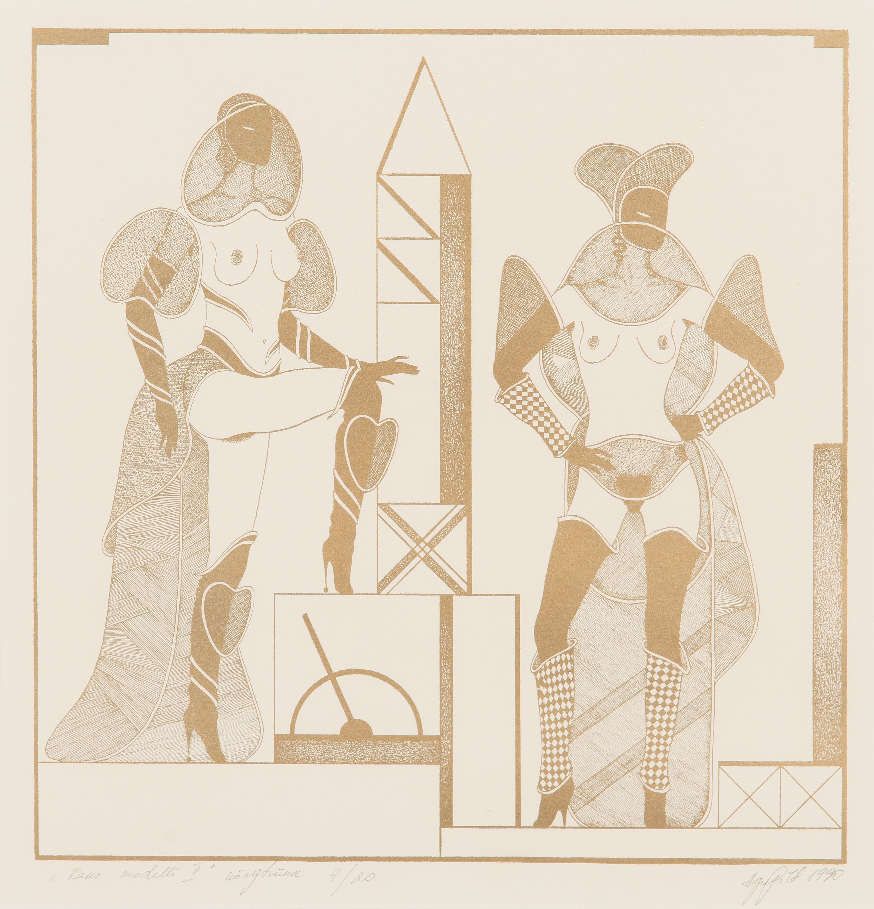 Agu Pilt | 'Kaks modelli II' (1990) | MutualArt